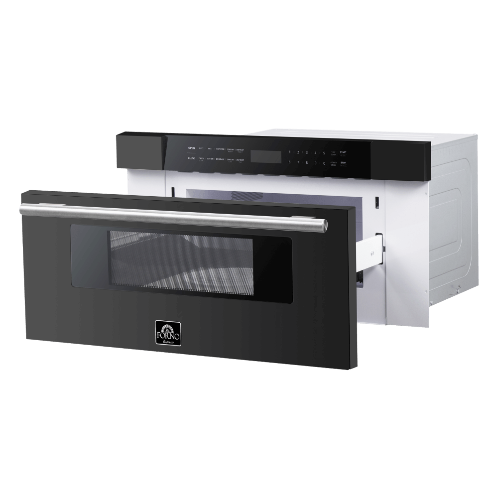 FORNO Capoliveri Espresso Black 30 Inch 1000 Watts Microwave Drawer 1.2 cu.ft. - Image 5