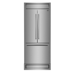 FORNO Gallipoli 30" French Door Refrigerator, 17.5 cu.ft. Capacity & Modern Decorative Grill - 34" Wide