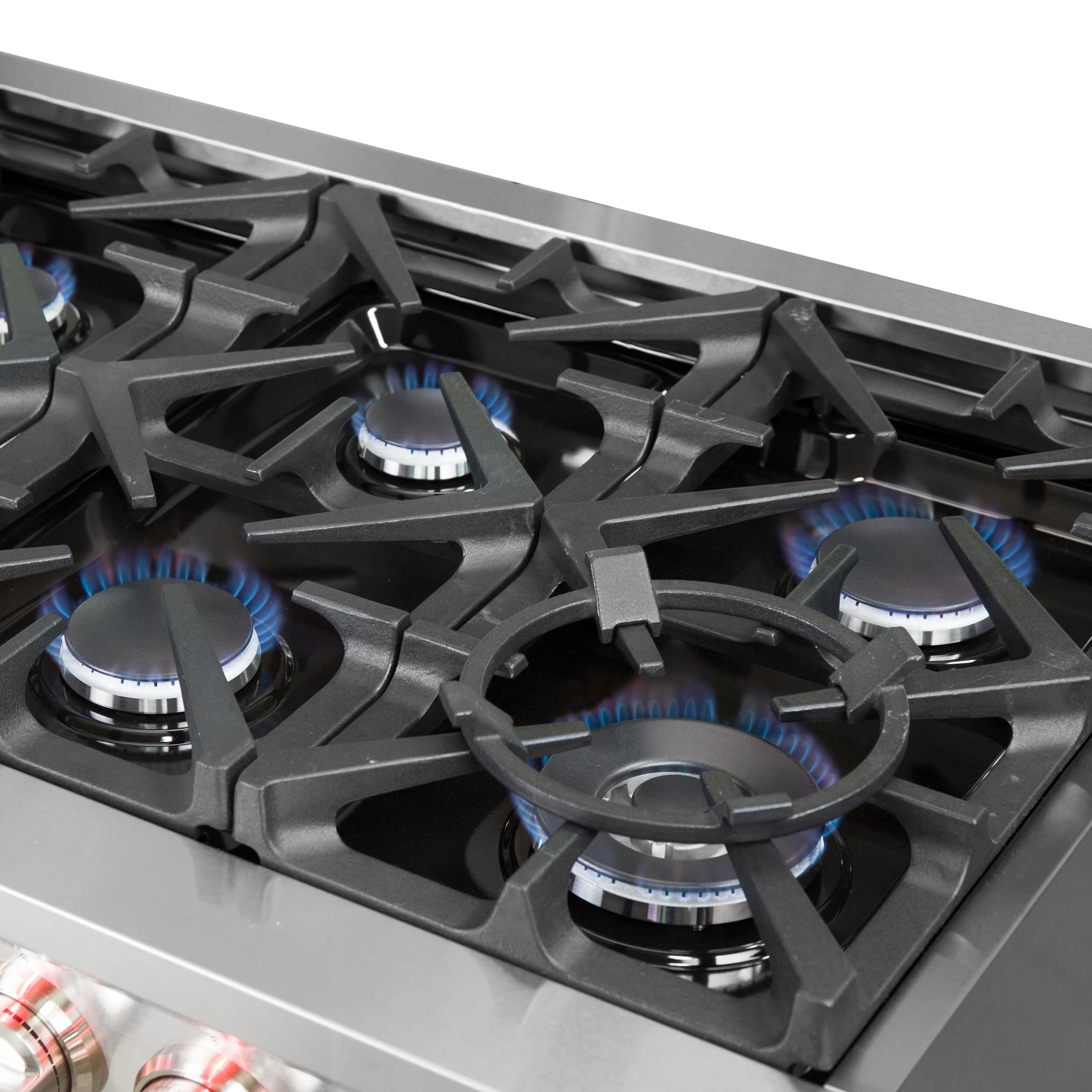 FORNO Massimo 60-inch Gas Range Stainless Steel, 10 Sealed Burners 142,000 BTU, 8.64 cu. ft. double ovens - Image 4