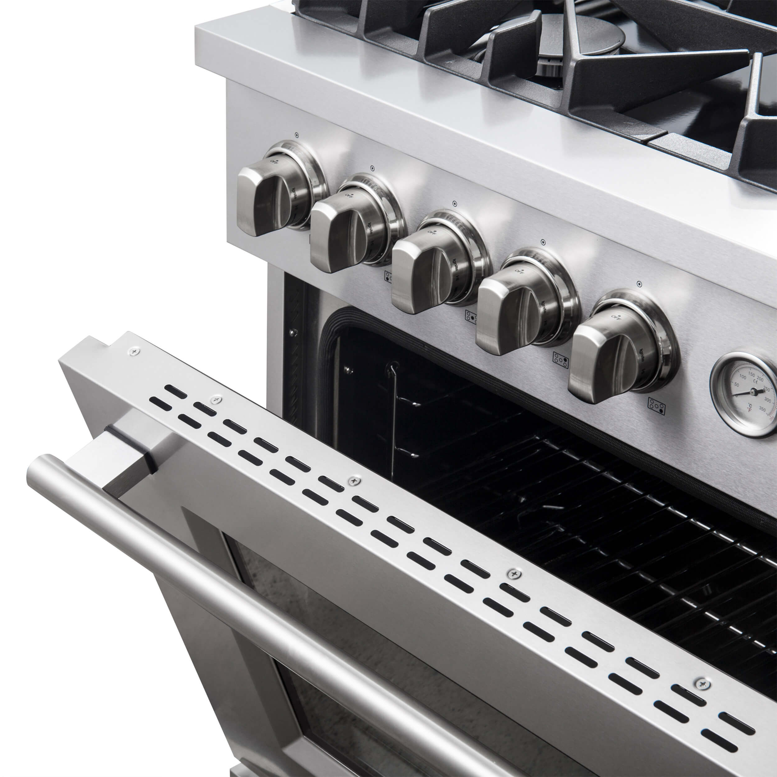 FORNO Giovanni 30-inch Gas Range Stainless Steel, 5 Burners 67,000 BTU, 4.32 cu.ft. Convection Oven - Image 3