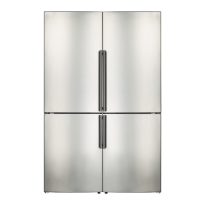 FORNO Freestanding 48 Inch Side by Side Bottom Mount Freezer Refrigerator with 22.2 Cubic Ft. Total Capacity Combo