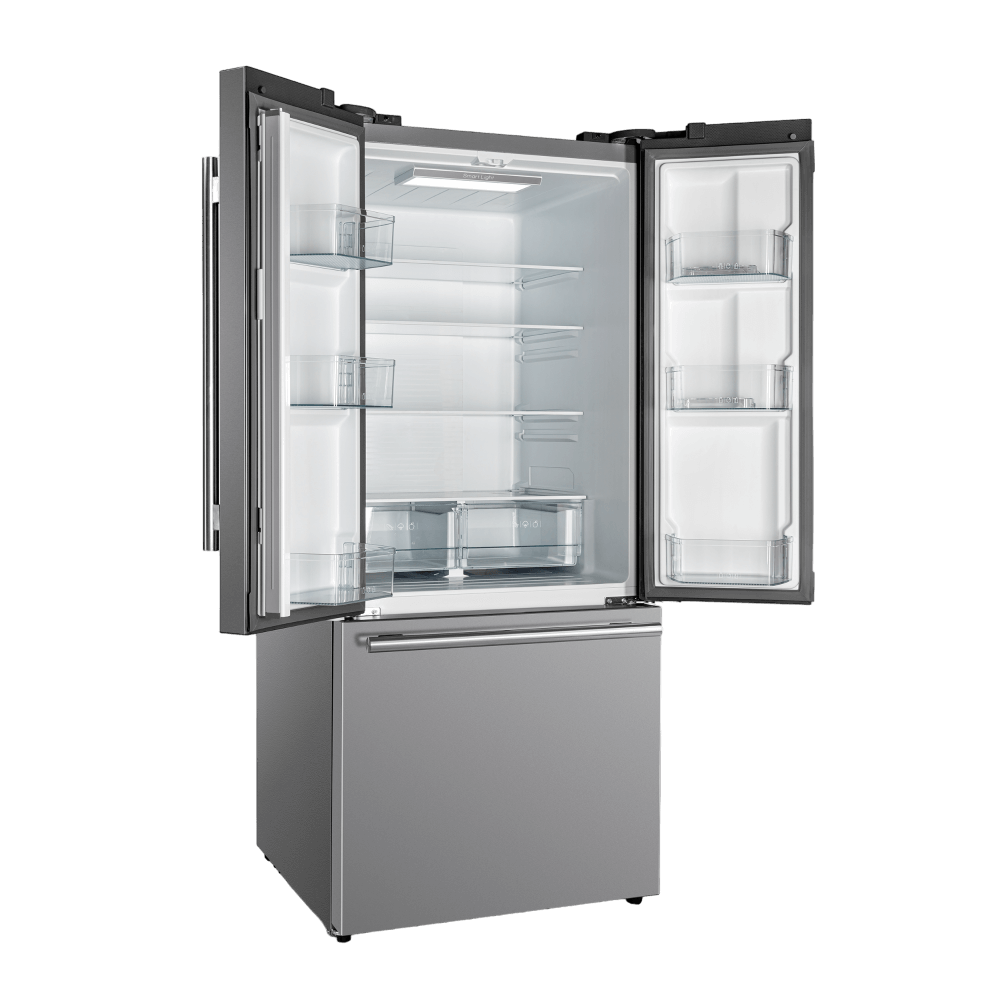 FORNO Gallipoli 30-inch French Door Stainless Steel Refrigerator, 17.5 cu. ft. Capacity with Automatic Ice Maker - Image 3