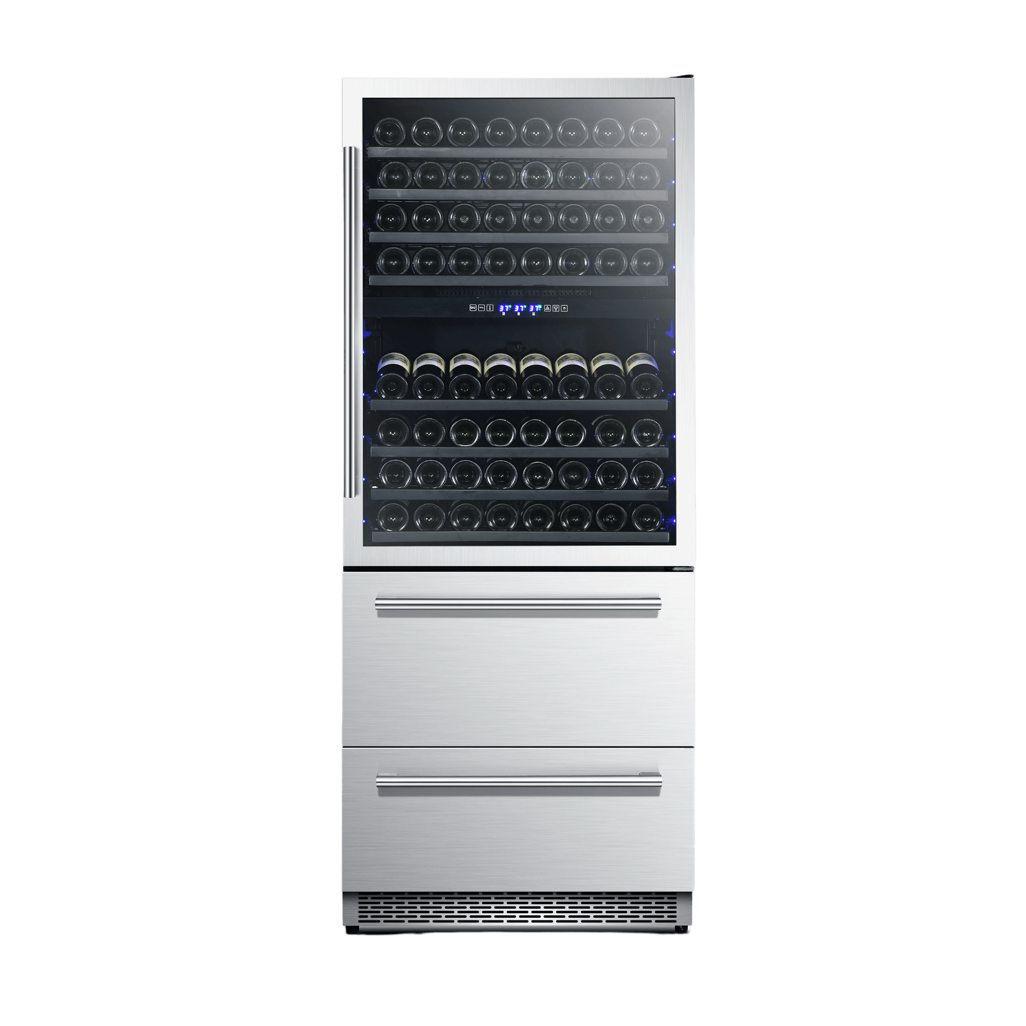 FORNO Capraia - Triple Temp Zones - Dual Zone 30" Wine Cooler with two refrigerator drawers