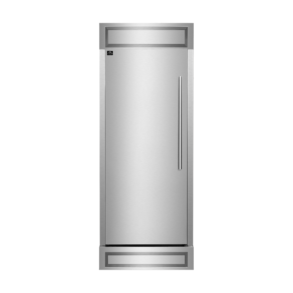 FORNO Maderno 32" Left Swing Convertible Refrigerator/Freezer Built-In with Decorative Grill Trim, 13.6 cu.ft.