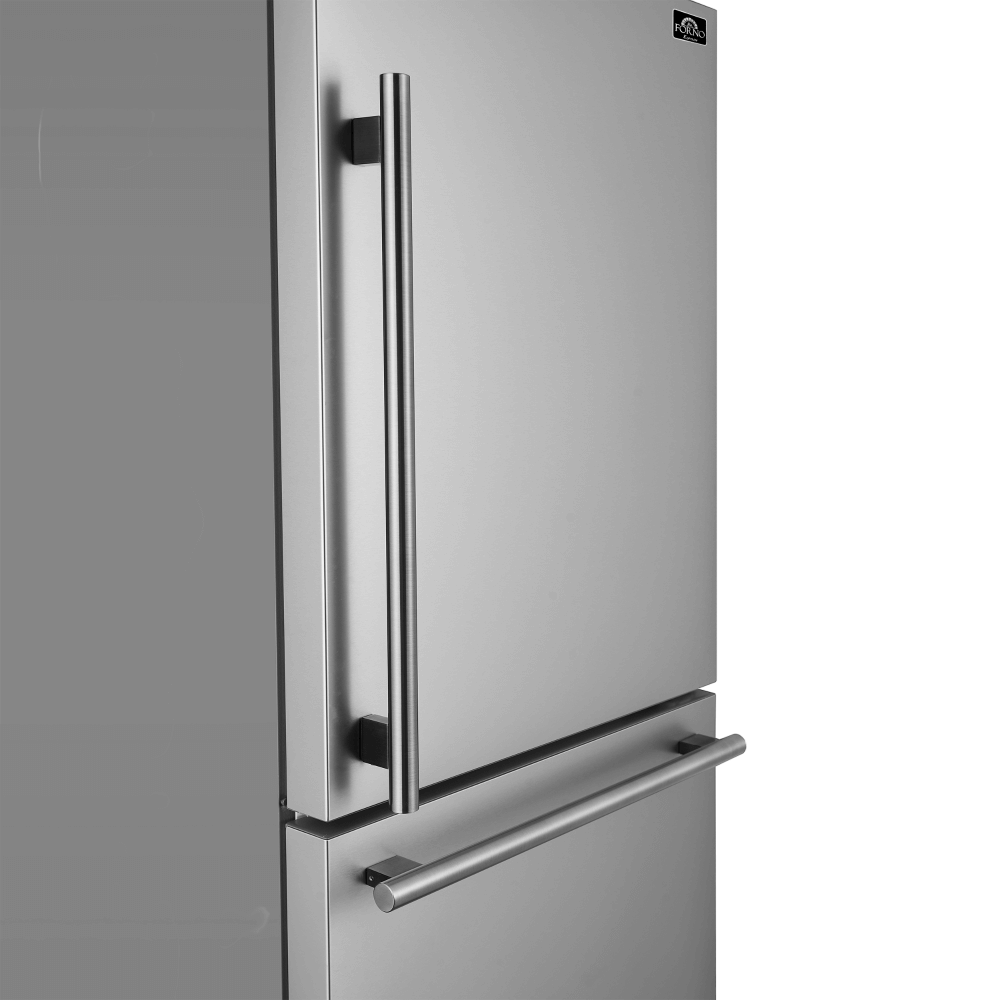 FORNO 31" Milano Espresso Bottom Freezer Right Swing Door Refrigerator in Stainless Steel, 17.2 cu. ft. - Image 6