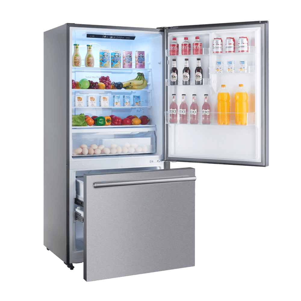 FORNO 31" Milano Espresso Bottom Freezer Right Swing Door Refrigerator in Stainless Steel, 17.2 cu. ft. - Image 3