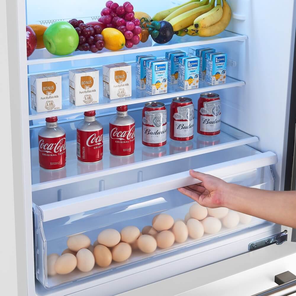 FORNO 31" Milano Espresso Bottom Freezer Right Swing Door Refrigerator in White, 17.2 cu. ft. Additionnal Antique Brass Handles Included - Image 12