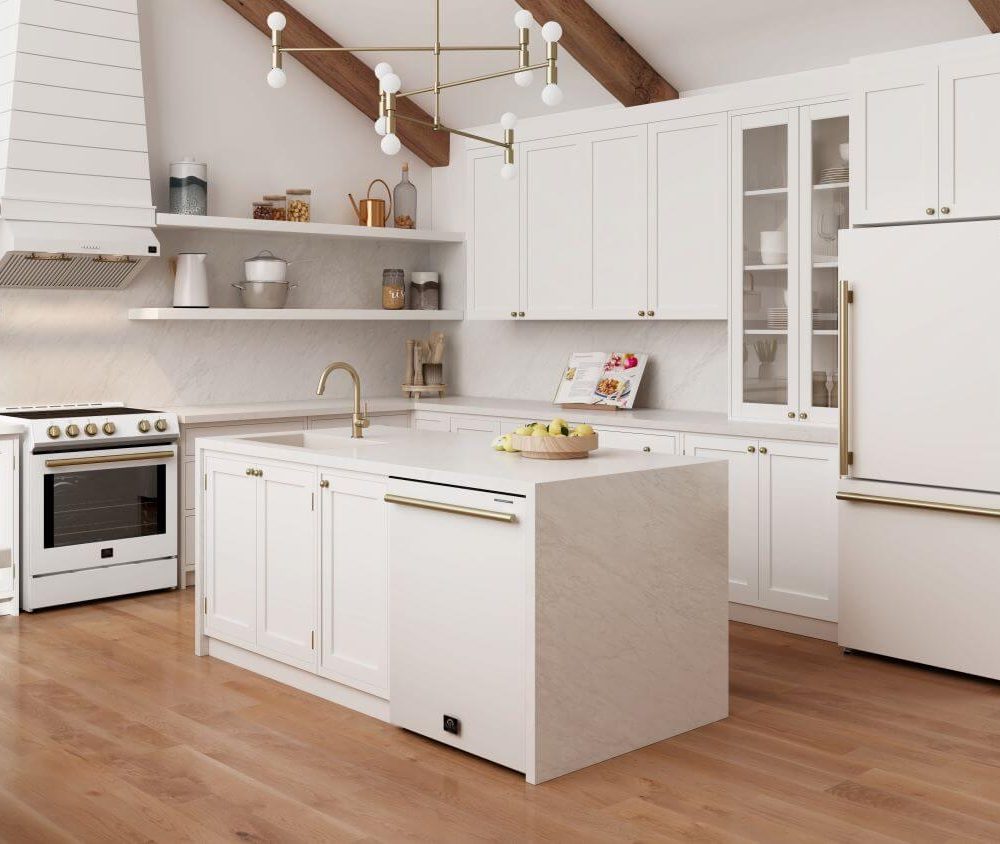 FORNO 31" Milano Espresso Bottom Freezer Right Swing Door Refrigerator in White, 17.2 cu. ft. Additionnal Antique Brass Handles Included - Image 18