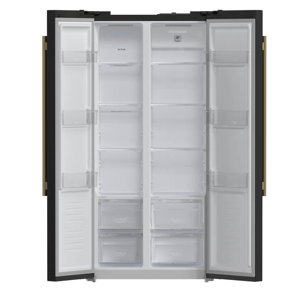FORNO  Salerno Espresso 33-inch Side-by-Side 15.6 Cu.Ft. Black Refrigerator - Image 3