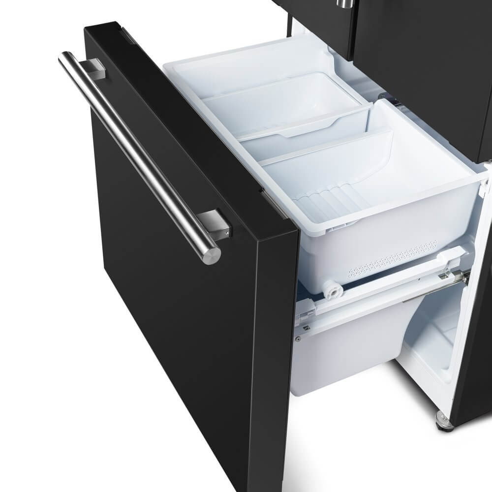 FORNO - Espresso Gallipoli 30-inch French Door Black Refrigerator, 17.5 cu. ft. Capacity with Ice Maker - Image 10