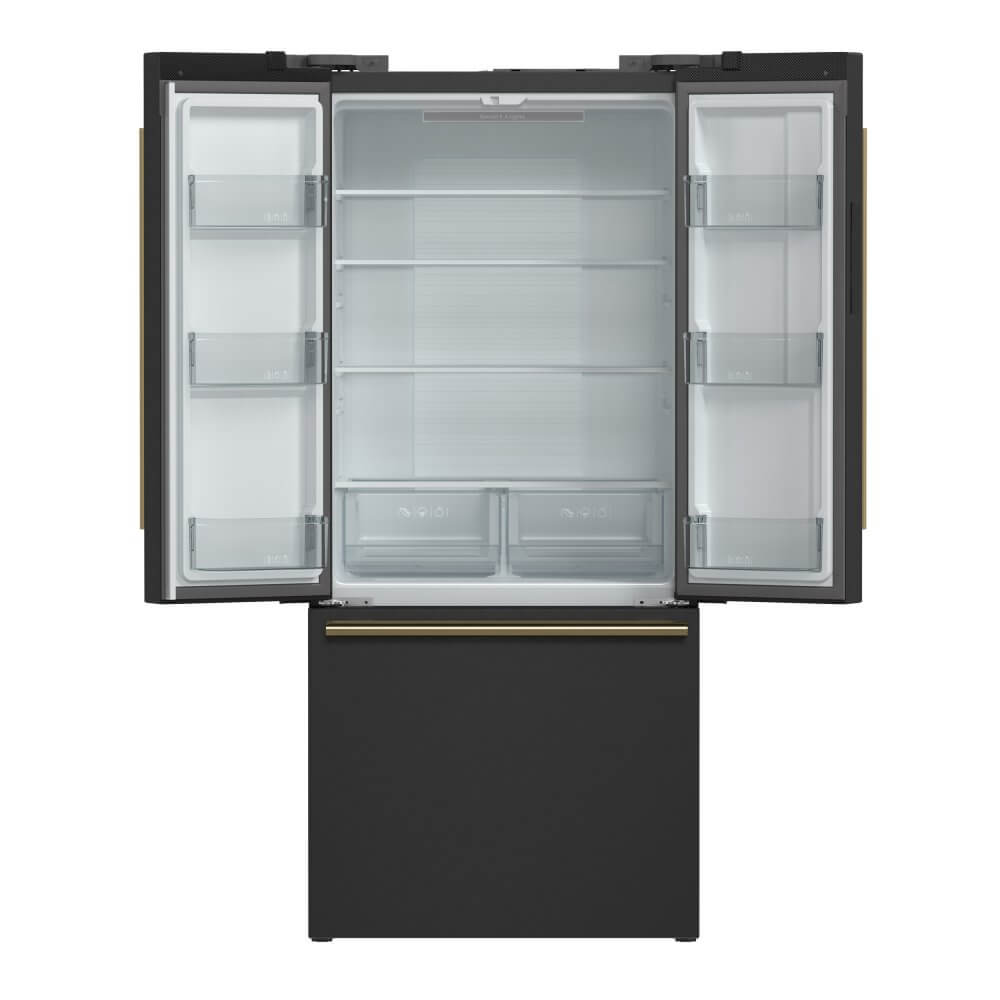 FORNO - Espresso Gallipoli 30-inch French Door Black Refrigerator, 17.5 cu. ft. Capacity with Ice Maker - Image 3