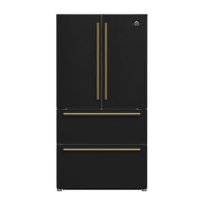 FORNO Espresso Moena 36-inch French Door Refrigerator in Black, 19.2 Cu.ft