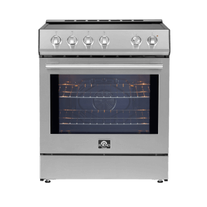 FORNO - Leonardo Espresso 30" Slide-In Electric Induction in Stainless-Steel,
