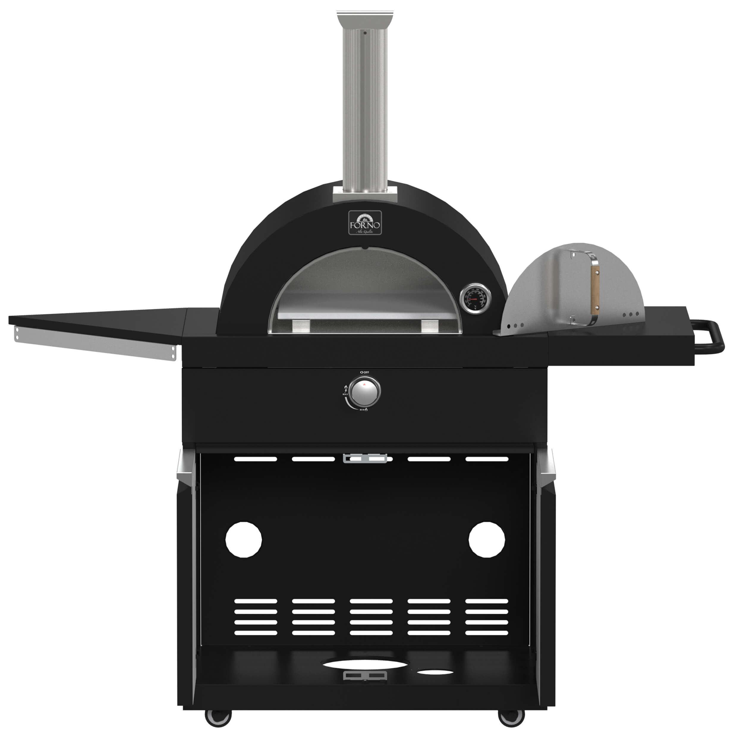 FORNO All'Aperto 99,600 BTU BBQ with 5 Stainless-Steel Burners with Infrared Burners & Side Burner, Sink Module with Black Sintered Stone Countertops, Plancha, Gas Pizza Oven, Bar & Beverage Center - Image 12