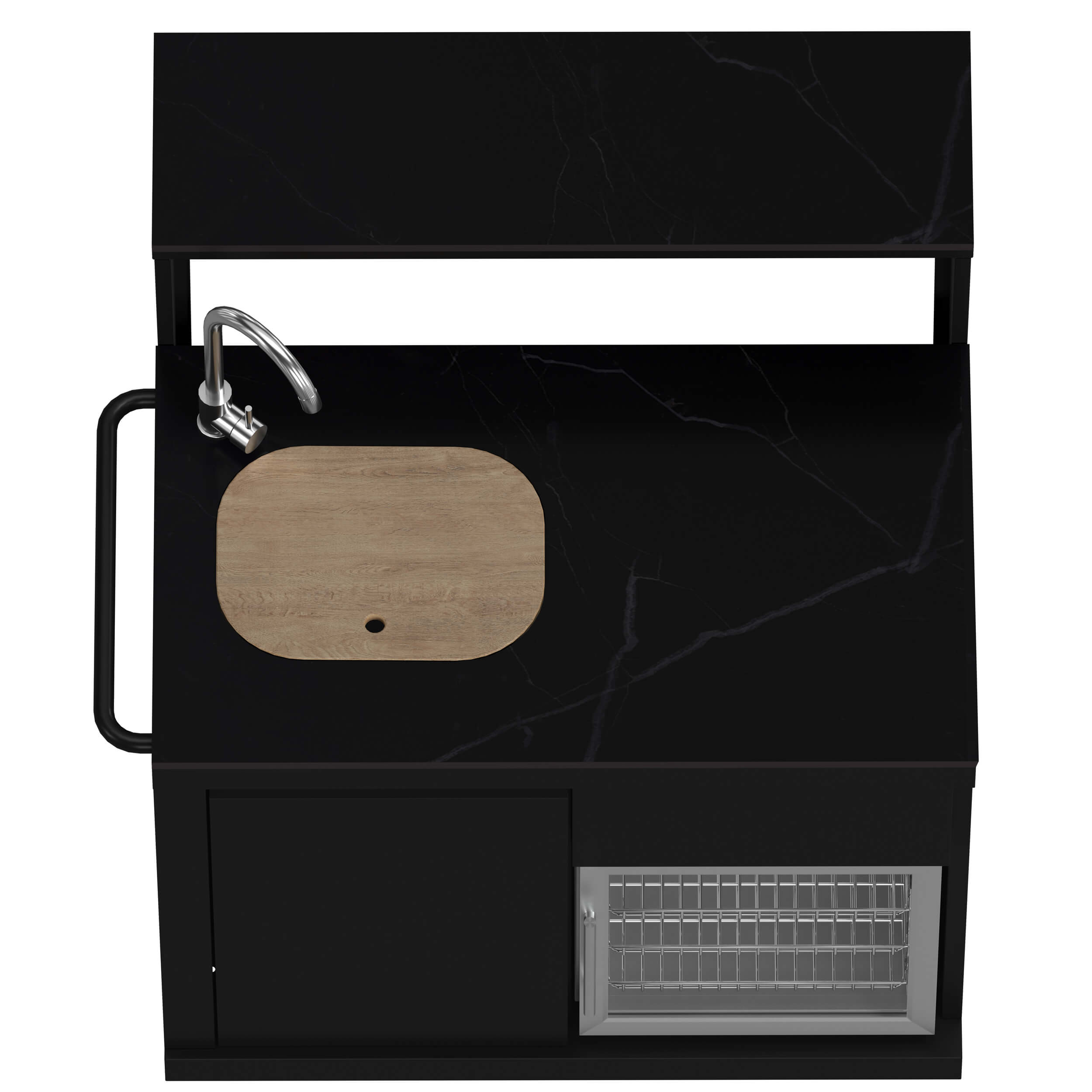 FORNO All'Aperto 62,600 BTU BBQ with 3 Stainless-Steel Burners & Infrared Burners & Sink Module with Black Sintered Stone Countertops, Bar & Beverage Center - Image 12