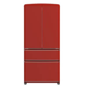 FORNO Luigi 18 cu.ft. French Door Refrigerator Red, Handle-Free Design