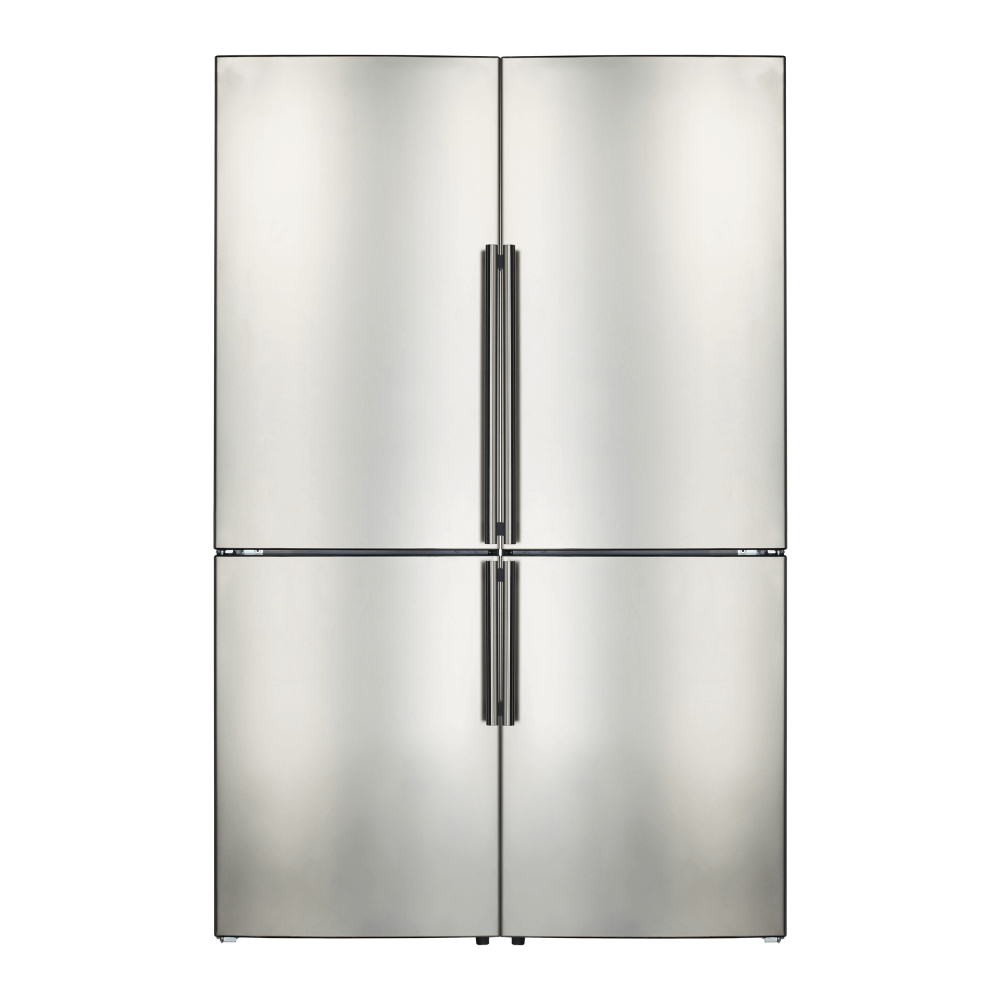 FORNO Freestanding 48 Inch Side by Side Bottom Mount Freezer Refrigerator with 22.2 Cubic Ft. Total Capacity Combo
