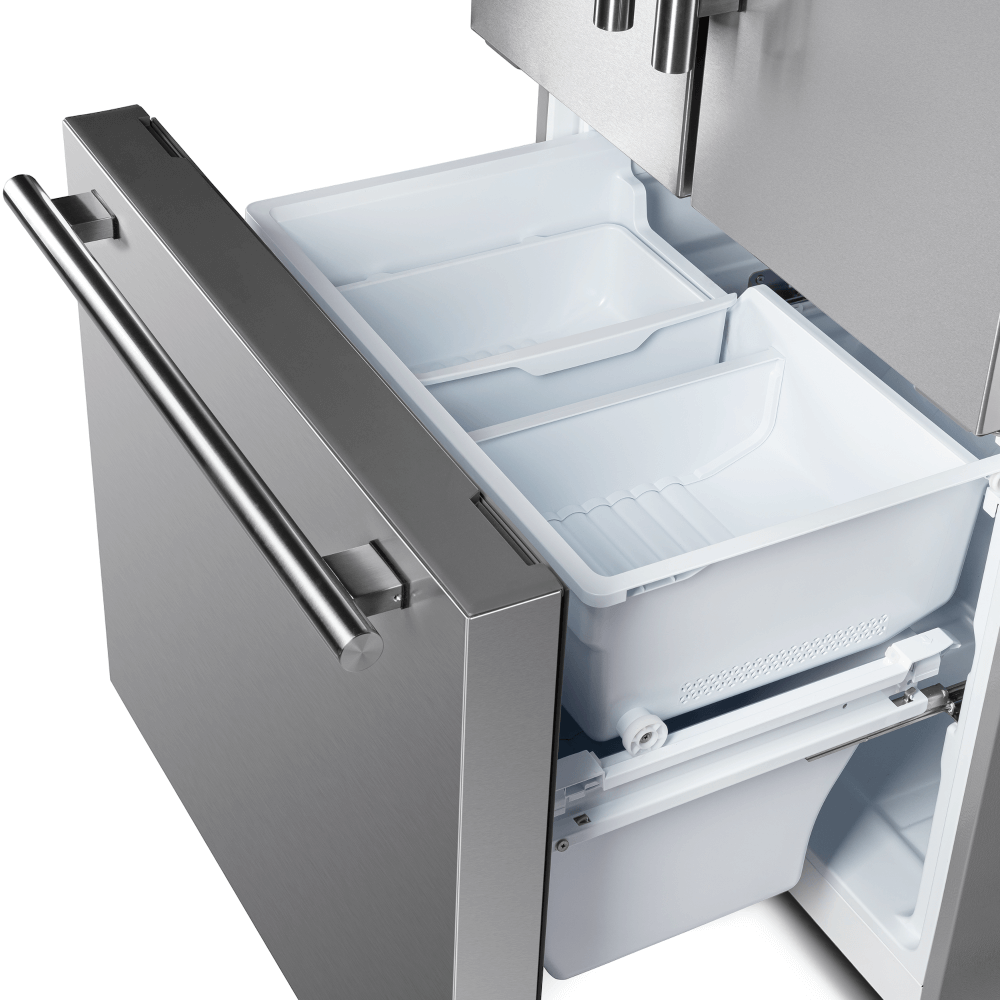 FORNO Gallipoli 30-inch French Door Stainless Steel Refrigerator, 17.5 cu. ft. Capacity with Automatic Ice Maker - Image 9