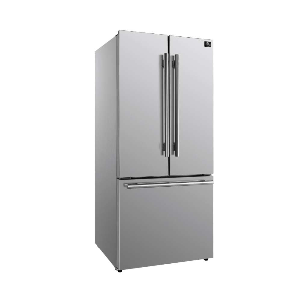 FORNO Gallipoli 30-inch French Door Stainless Steel Refrigerator, 17.5 cu. ft. Capacity with Automatic Ice Maker - Image 2