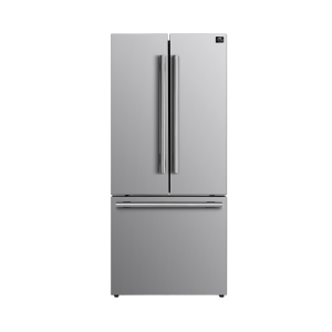 FORNO Gallipoli 30-inch French Door Stainless Steel Refrigerator, 17.5 cu. ft. Capacity with Automatic Ice Maker