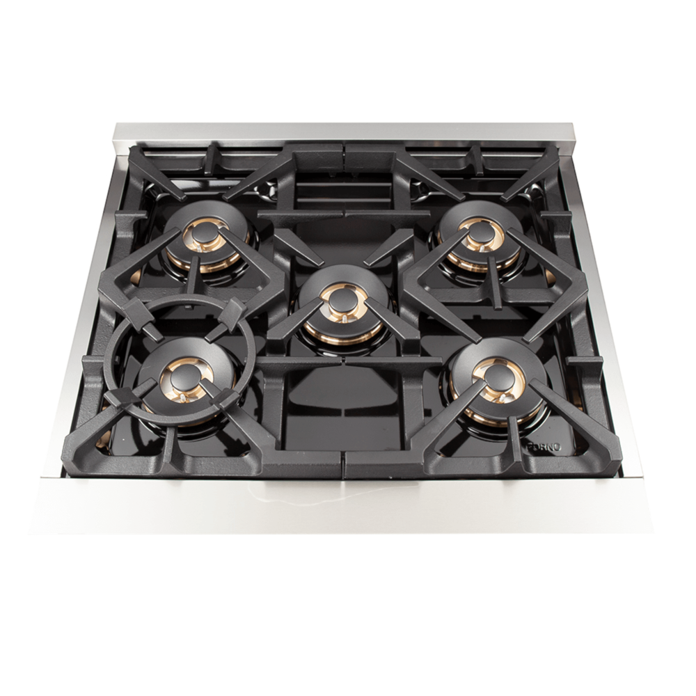 FORNO  Capriasca 30-inch Dual Fuel Range Stainless Steel, 5 Burners, 4.32 cu.ft. True Convection Oven - Image 10