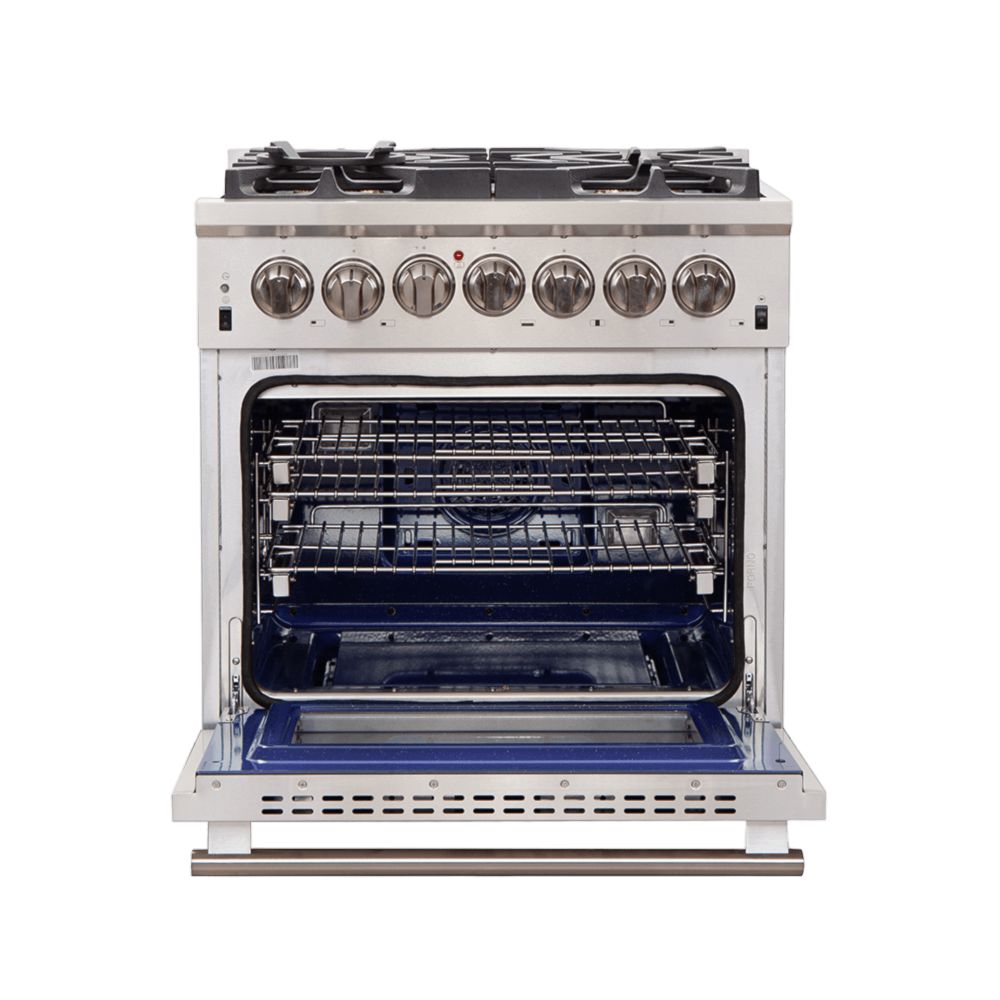 FORNO  Capriasca 30-inch Dual Fuel Range Stainless Steel, 5 Burners, 4.32 cu.ft. True Convection Oven - Image 2