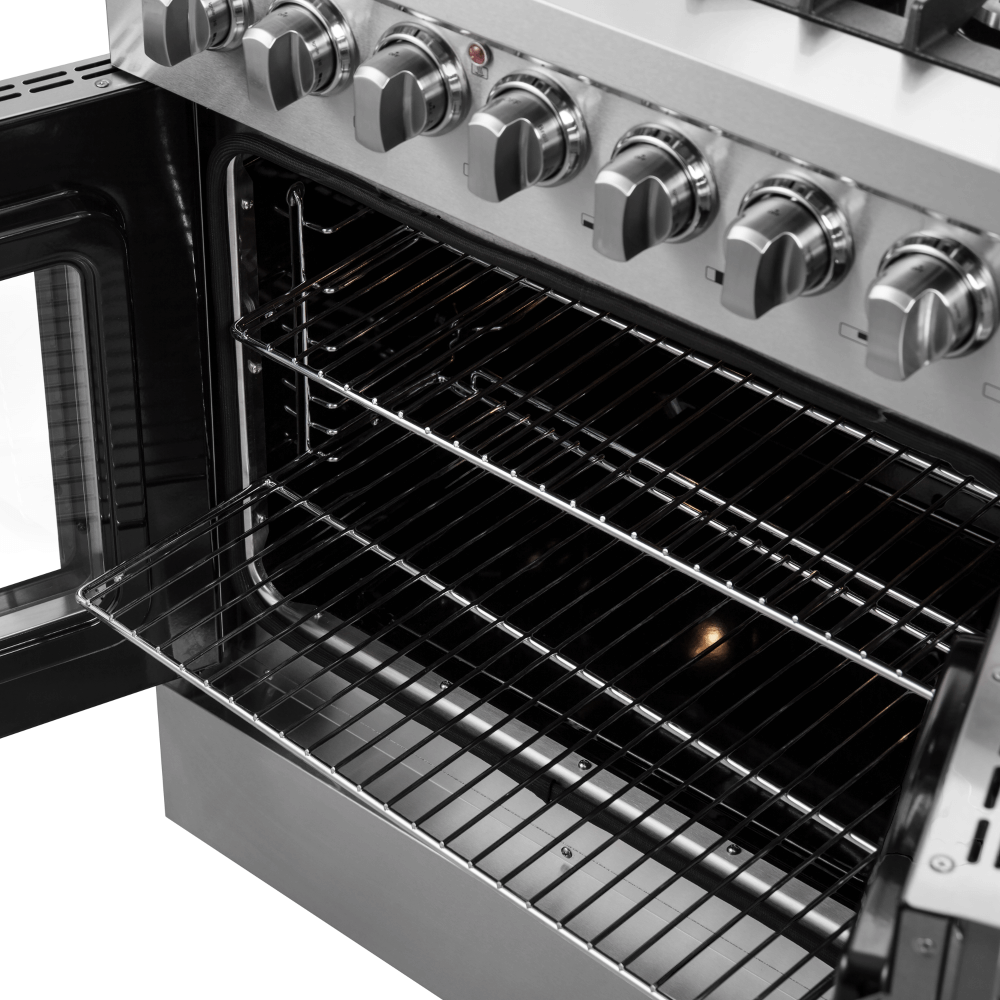 FORNO Galiano 30-inch French Door Dual Fuel Range All Stainless Steel with 5 Sealed Burners, 4.32 cu.ft. - Image 8
