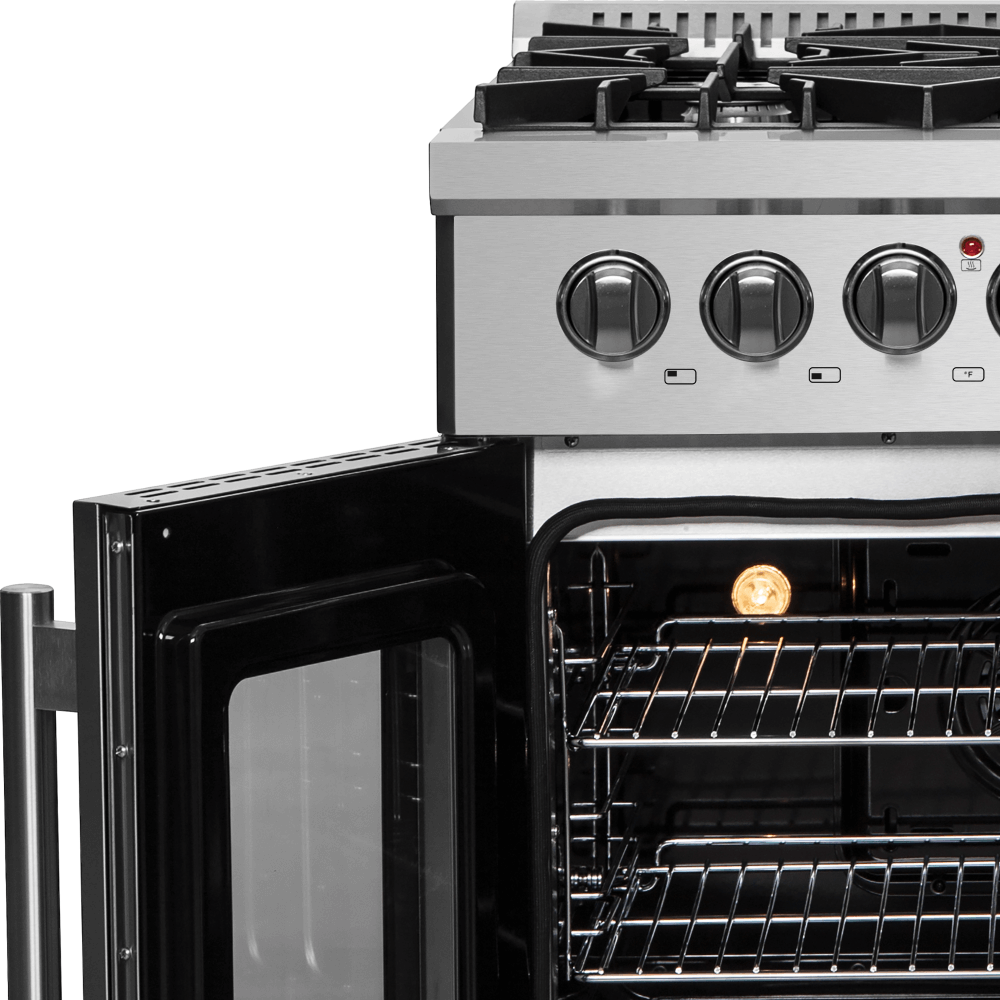 FORNO Galiano 30-inch French Door Dual Fuel Range All Stainless Steel with 5 Sealed Burners, 4.32 cu.ft. - Image 4