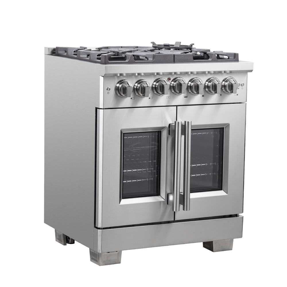 FORNO Capriasca 30" Freestanding French Door Dual Fuel Range - Image 5
