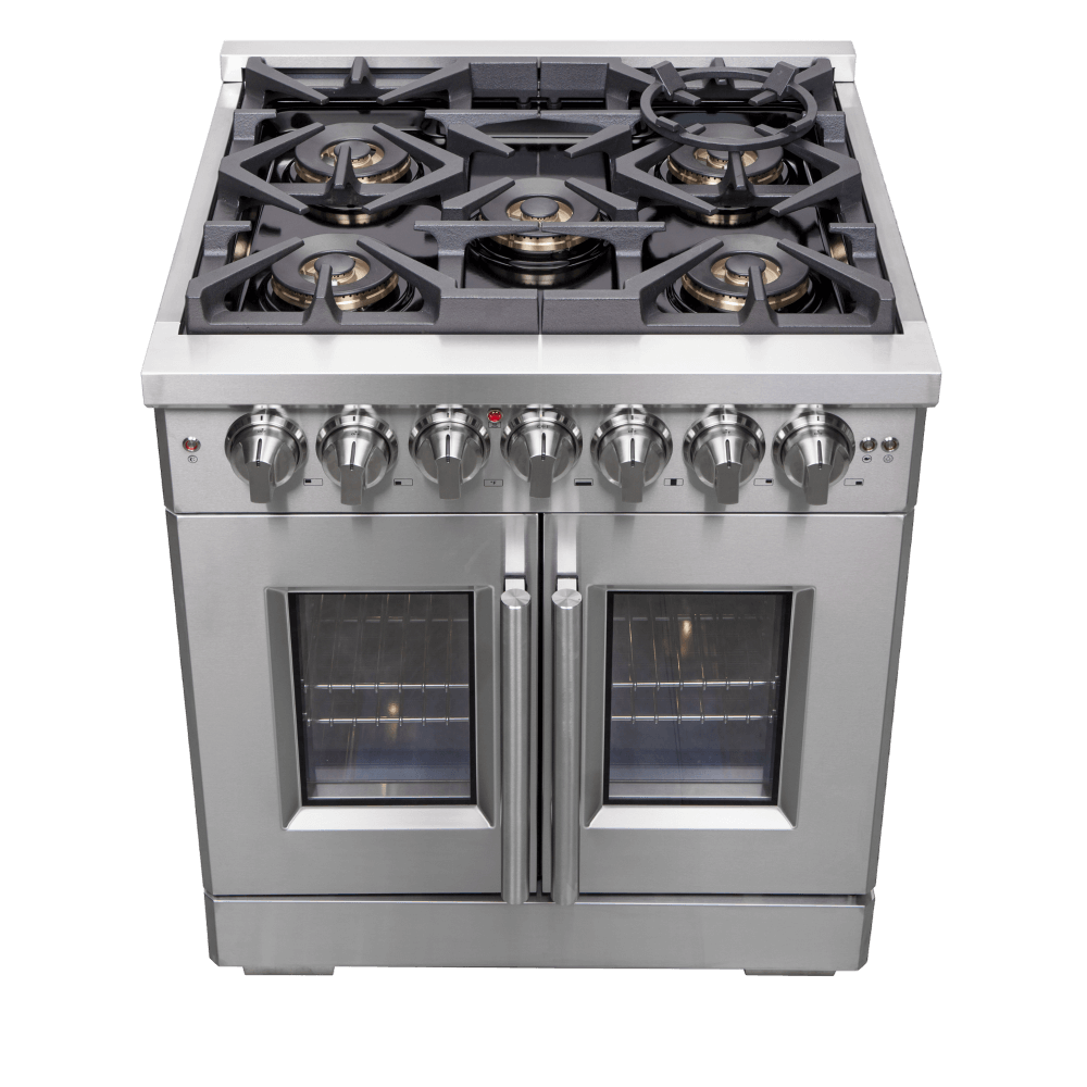 FORNO Capriasca 30" Freestanding French Door Dual Fuel Range - Image 7