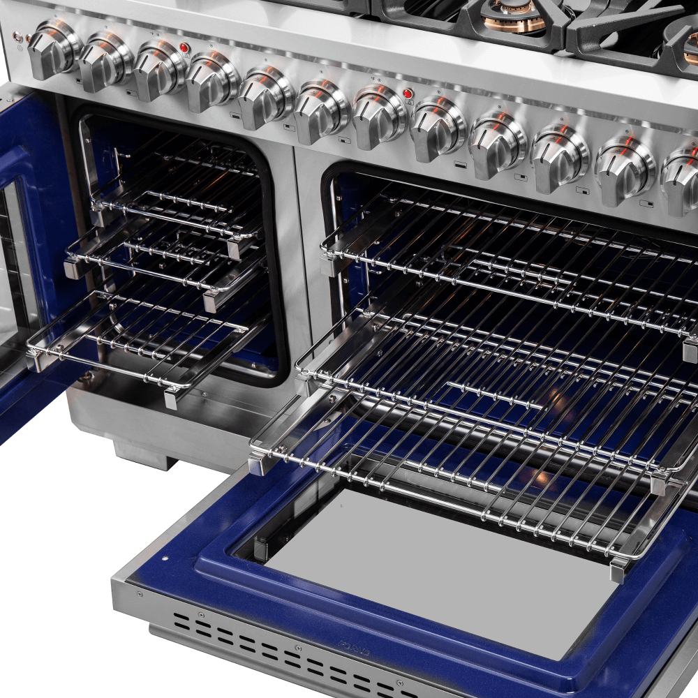FORNO Capriasca 48" Freestanding French Door Dual Fuel Range - Image 7