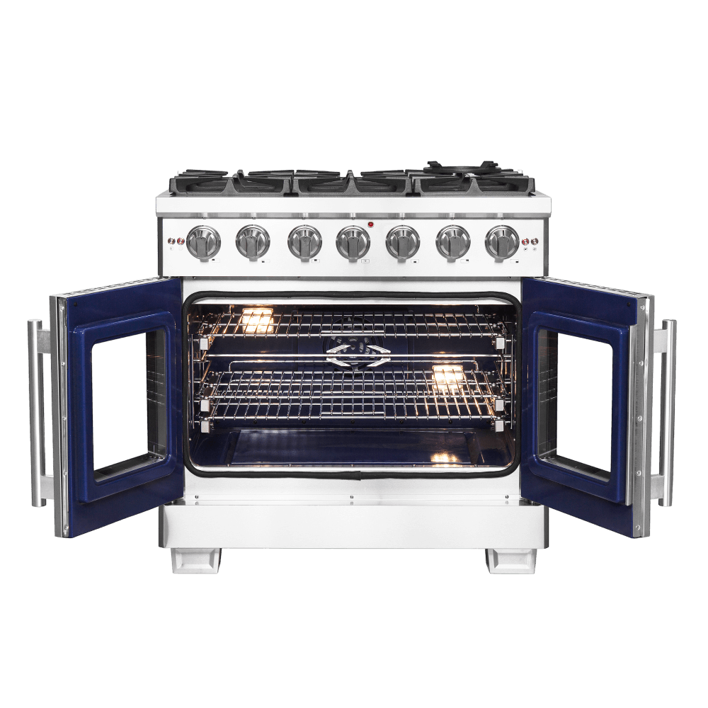 FORNO Capriasca 36" Freestanding French Door Gas Range - Image 2