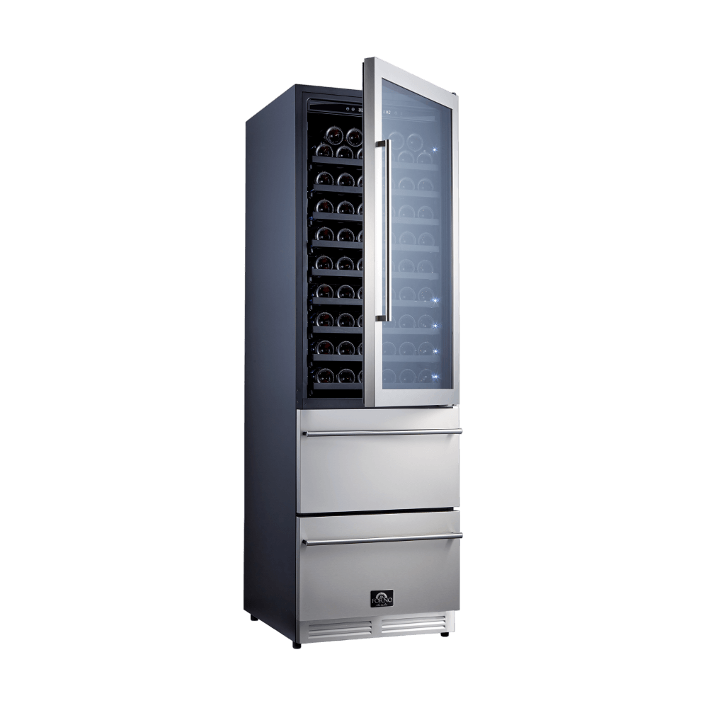 FORNO Azienda - Dual Temperature Zone 24''  Wine Cooler -108 Bottles with two refrigerated drawers - Image 2