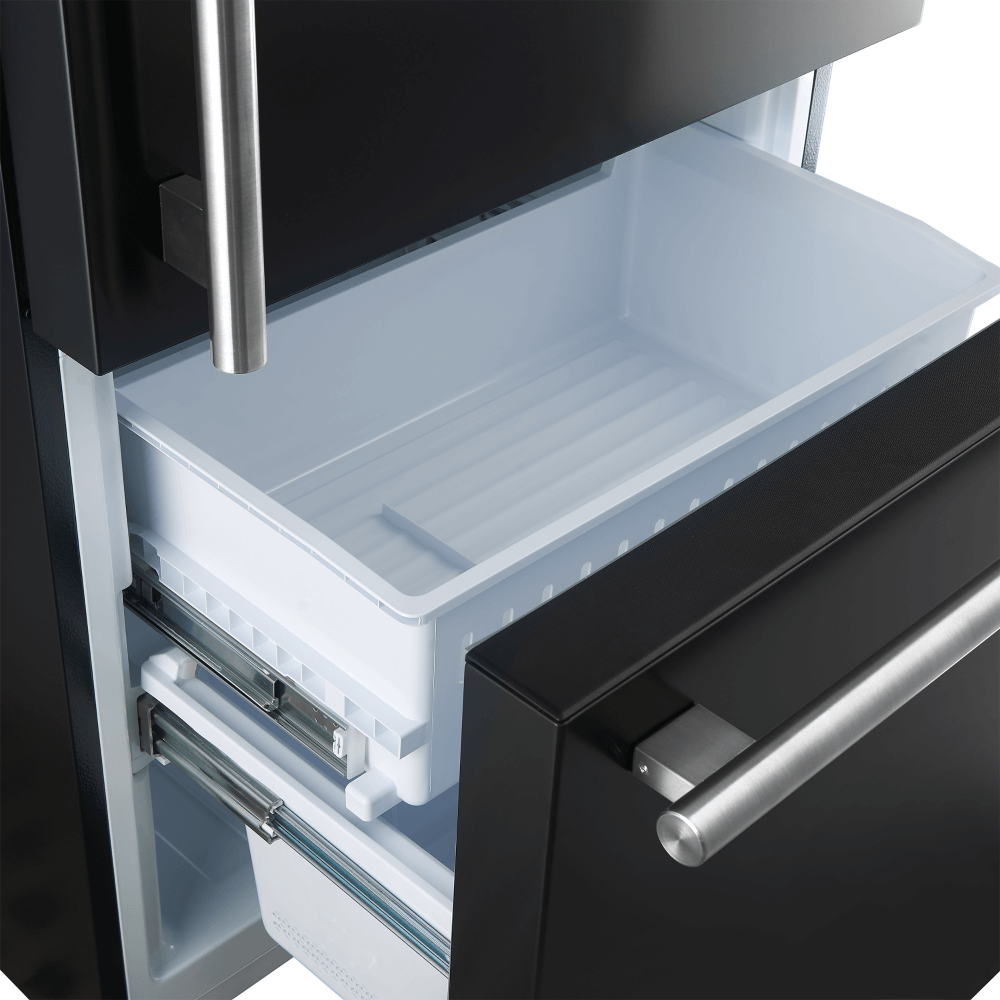 FORNO 31" Milano Espresso Bottom Freezer Right Swing Door Refrigerator in Black, 17.2 cu. ft. Additionnal Antique Brass Handles Included - Image 9