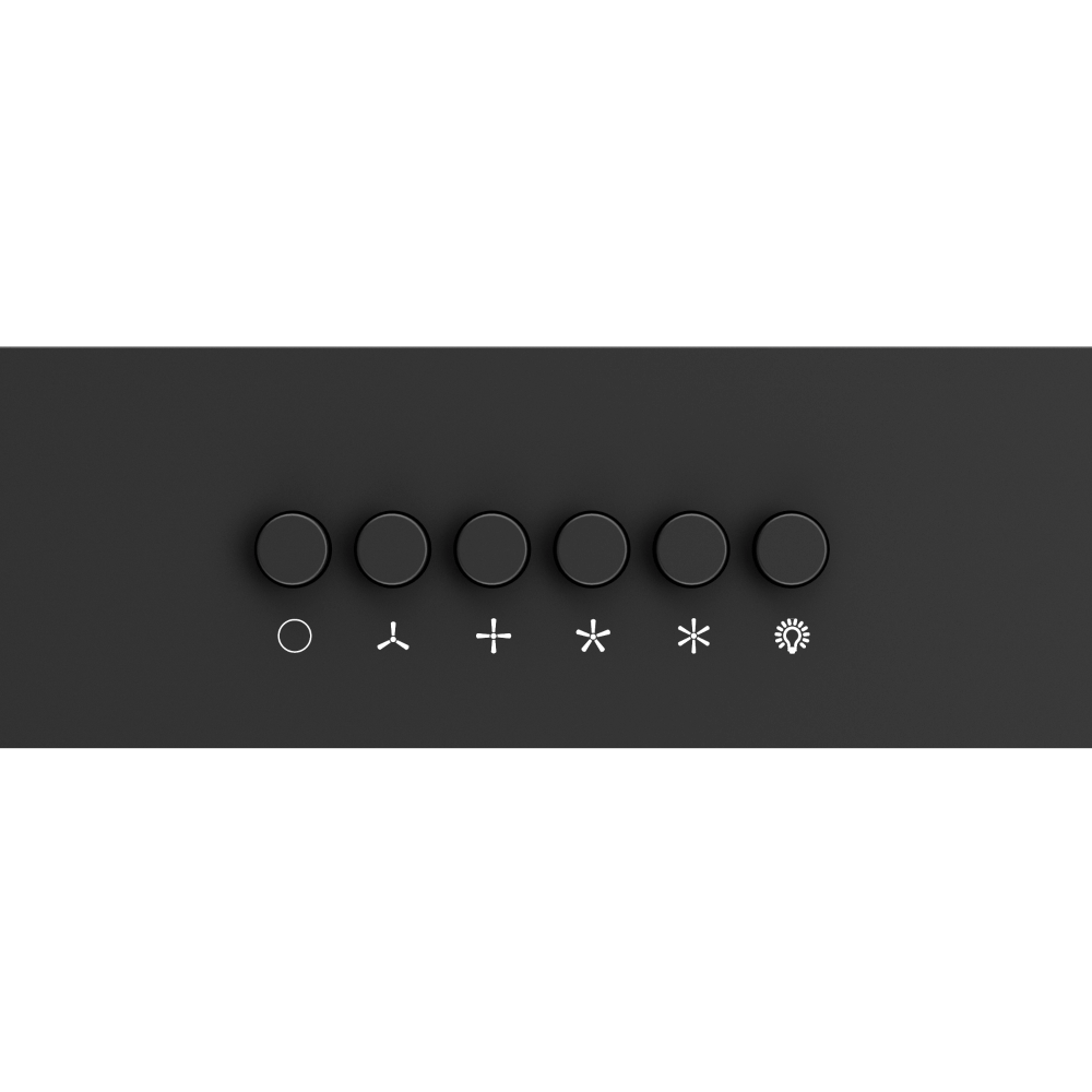 FORNO Bari Espresso 30" Under Cabinet in Black Range Hood, with additional Brass Filter Handles - Image 6