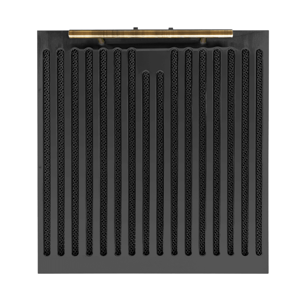 FORNO Bari Espresso 30" Under Cabinet in Black Range Hood, with additional Brass Filter Handles - Image 7