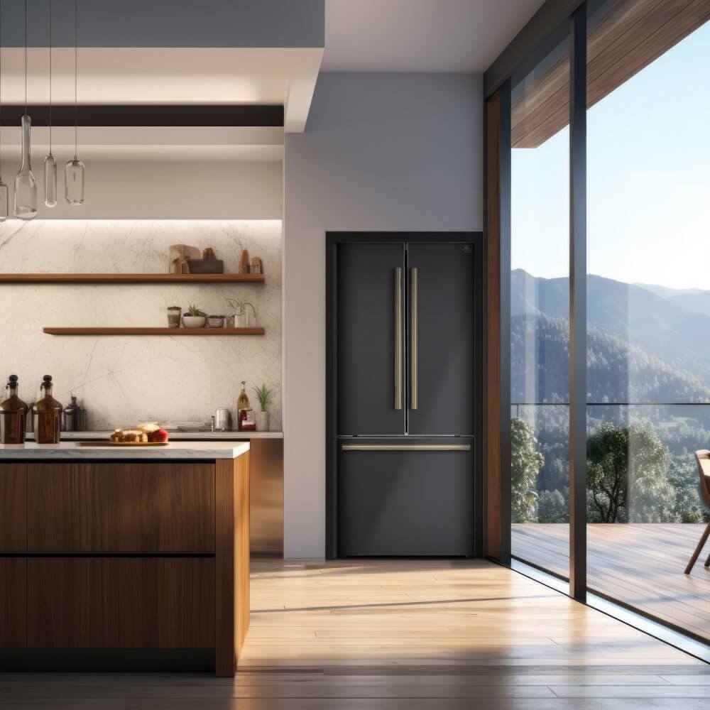 FORNO - Espresso Gallipoli 30-inch French Door Black Refrigerator, 17.5 cu. ft. Capacity with Ice Maker - Image 6