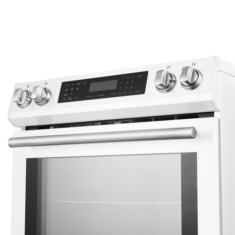 FORNO - Espresso Donatello 30-Inch Slide-In Induction Range White - Image 6