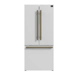 FORNO - Espresso Gallipoli 30-inch French Door White Refrigerator, 17.5 cu. ft. Capacity with Ice Maker