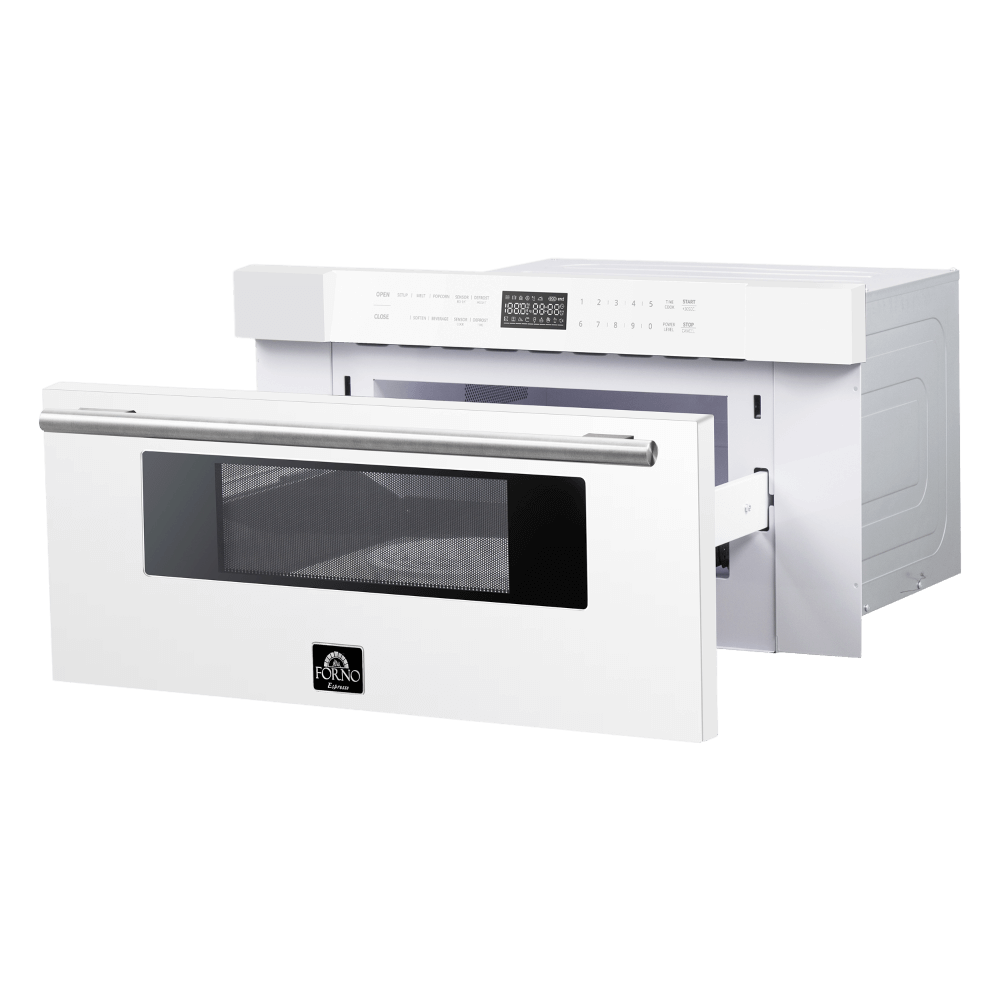 FORNO Capoliveri Espresso White 30 Inch 1000 Watts Microwave Drawer 1.2 cu.ft. - Image 4