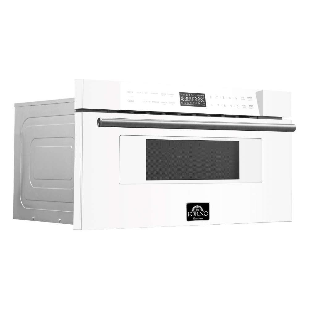 FORNO Capoliveri Espresso White 30 Inch 1000 Watts Microwave Drawer 1.2 cu.ft. - Image 3