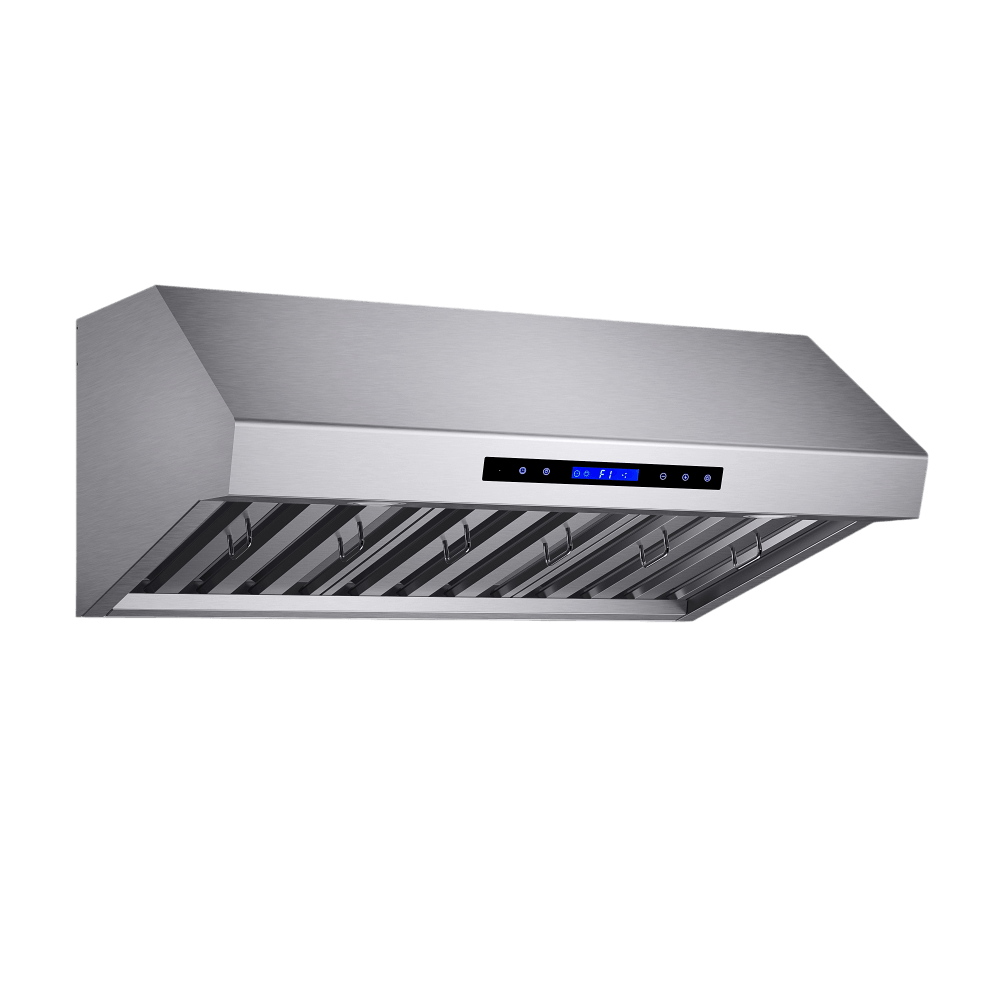 FORNO  Palazzo 36" Wall Mounted Range Hood Stainless Steel Heavy-Duty Baffle Filters & Remote Control - Image 4