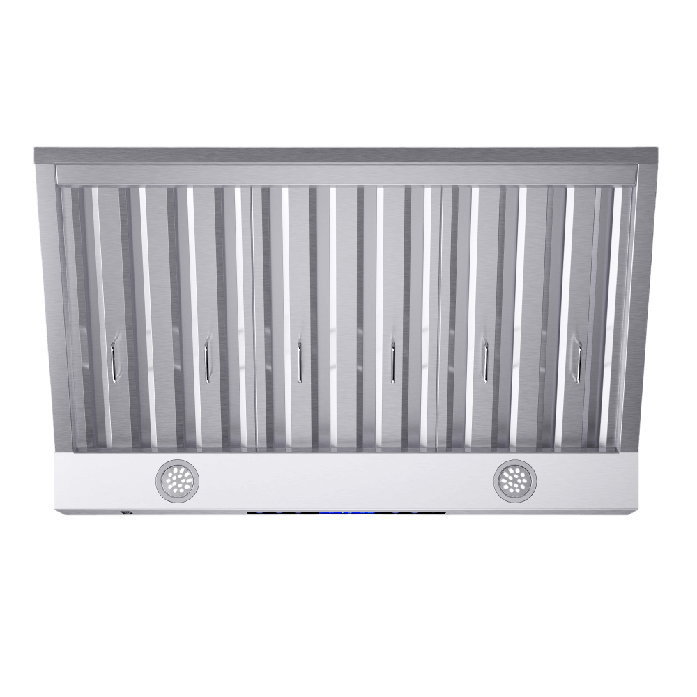 FORNO  Palazzo 36" Wall Mounted Range Hood Stainless Steel Heavy-Duty Baffle Filters & Remote Control - Image 3