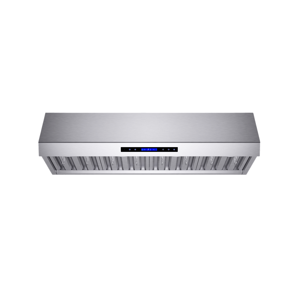 FORNO  Palazzo 48" Wall Mounted Range Hood Stainless Steel Heavy-Duty Baffle Filters & Remote Control