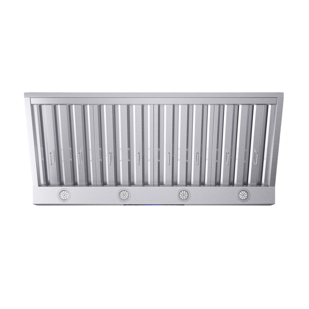 FORNO  Palazzo 48" Wall Mounted Range Hood Stainless Steel Heavy-Duty Baffle Filters & Remote Control - Image 4
