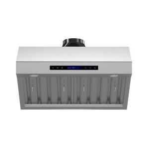 FORNO Palazzo 30" Wall Mounted Range Hood Stainless Steel Heavy-Duty Baffle Filters & Remote Control