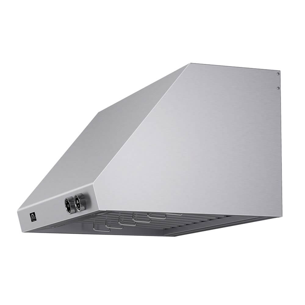 FORNO Biagio 36" Wall Mounted Range Hood Stainless Steel, 600 CFM, Knob Control, Baffle Filter - Image 10