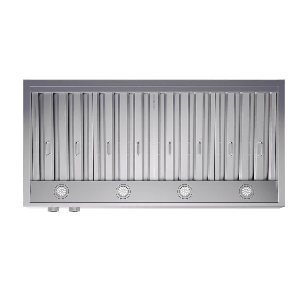 FORNO Biagio 48" Wall Mounted Range Hood Stainless Steel, 1200 CFM, Knob Control, Baffle Filter - Image 5