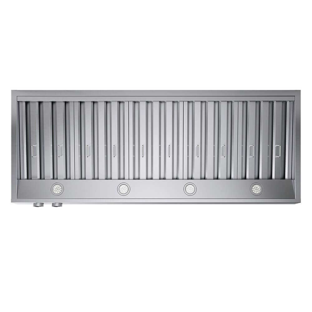 FORNO Biagio 60" Wall Mounted Range Hood Stainless Steel, 1200 CFM, Knob Control, Baffle Filter - Image 5