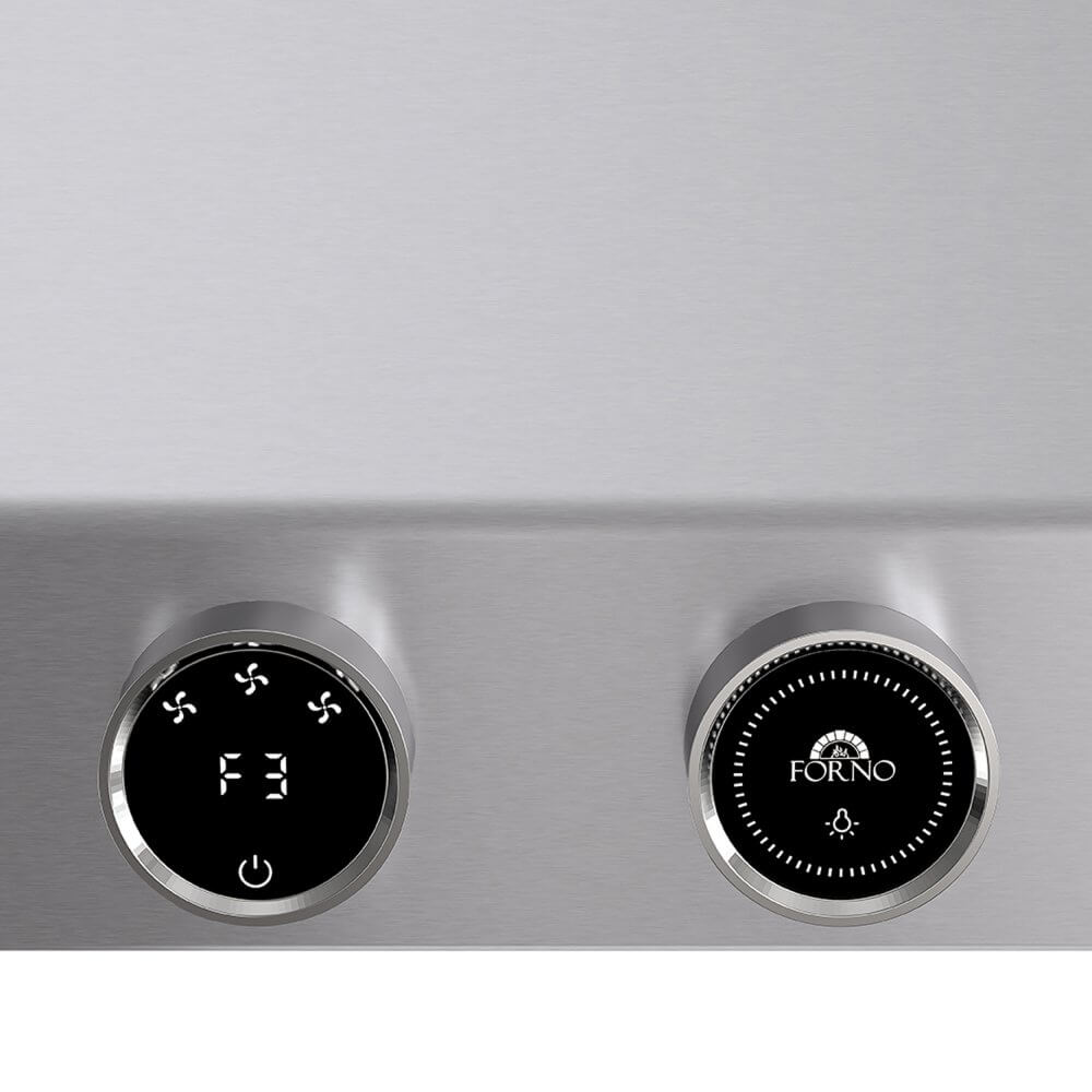 FORNO Biagio 36" Wall Mounted Range Hood Stainless Steel, 600 CFM, Knob Control, Baffle Filter - Image 7